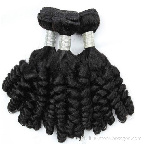 Wholesale price high quality 8A indiana double drawn tangle free fumi hair  Bundles Remy Human Hair Natural Color